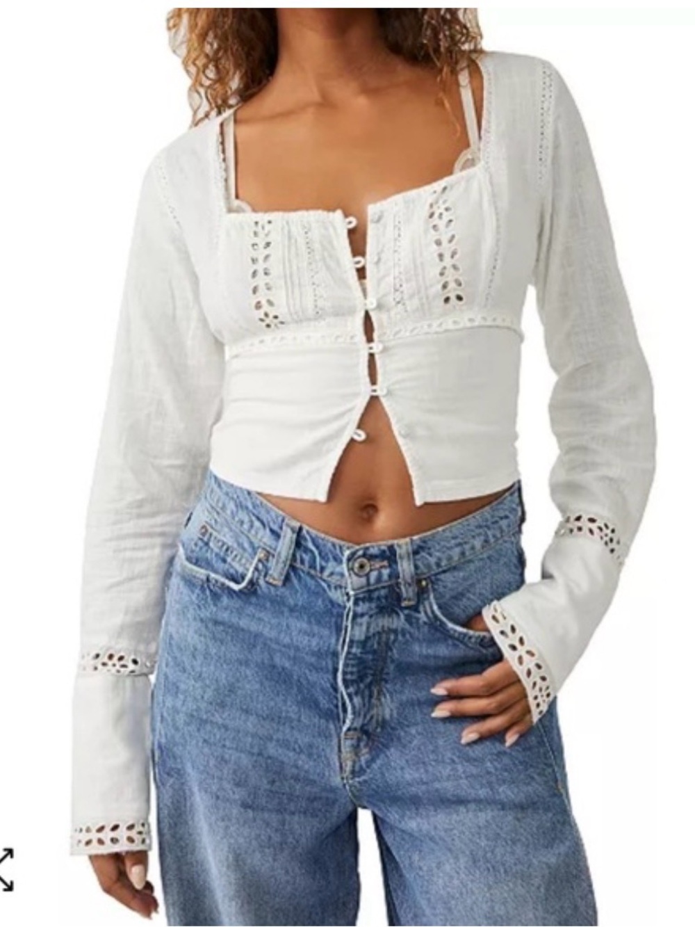 Free People Joi Eyelet Blouse